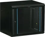 TOTEN 19" wall cabinet , 9U, 600x450, glass door, black / WS64096001 / 19-W6409