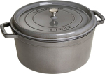 STAUB Cast iron pot round - Graphite, 12.6 ltr