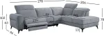 Home4you Nurgadiivan LUISA elektriline recliner PN 278x94/206xH78/102cm, hall