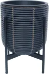 Home4you Lillepott WICKER alusega 30x30xH38cm, must/pruun