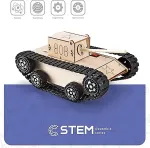 Noname Wooden Assembly Kit Electric Army Tank, STEM Educational Toy