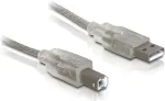 DELOCK USB 2.0 A-B St. m.Ferritk. clear 0,5m