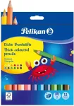 Pelikan v&auml;rvipliiats, kolmnurkne, SOFT, j&auml;me + teritaja, 12 v&auml;rvi
