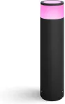 PHILIPS Hue WCA Calla Outdoor Large Bollard, Black | 8 W | 2000-6500 Hue White Colour Ambiance