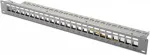 Digitus Panel krosowy (patch panel) modularny 19" 24 porty pod moduły keystone, 1U, ekranowany, prowadnica kabli, pola opisowe, szary