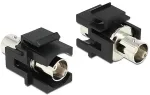 DELOCK Keystone Modul BNC Buchse zu BNC Buchse 50 Ohm schwarz