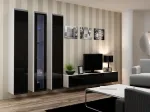Cama MEBLE Cama Glass-case VIGO '180' 180/40/30 white/black gloss