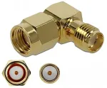 DeLOCK Adapter RP-SMA Stecker zu SMA Buchse 90&deg; 10 GHz