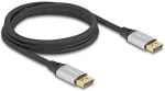DELOCK DisplayPort Kabel 16K 60Hz 2m silber Metall
