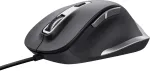 Hiir Trust Computer Products TRUST Fyda/Ergonomic/Optical/Right-handed/5,000 DPI/Wired USB/Black-Silver