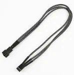 Nanoxia Kabel 3-Pin Verl&auml;ngerung, 30 cm, Single, schwarz
