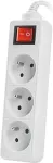 LANBERG POWER STRIP 3M WHITE, 3X 230V PL, WITH SWITCH