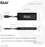 Club 3D CSV-1553 USB-C With DP-Alt mode til 3xDisplayPort videoadapter Sort
