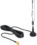 DELOCK GSM / UMTS Antenne SMA Stecker 3 dBi omnidirektional starr mit magnetischem Standfu&szlig; schwarz