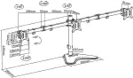 Logilink Triple Monitor stand, 17"-27", steel, arm length: each 658mm