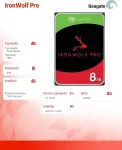 K&otilde;vaketas SEAGATE IronWolf Pro NAS 8 TB CMR (SATA 6 Gb/s, 3,5")