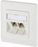 MetzConnect METZ CONNECT BTR Dose UP/2 reinweiss E-DAT Modul 2 Ports Kat.6 Class E