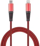 2GO USB Lade-/Datenkabel Type-C - Lightning Nylon 1m rot