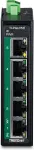 TRENDnet TI-PGLC50 5-Port Gigabit PoE+ Industrial DIN-Rail Mini Switch