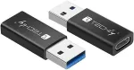 TECHly Adapter USB-A M auf USB-C F, USB 3.0, schwarz