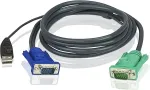 Aten 2L-5201U KVM-Kabel VGA USB schwarz 1.2m