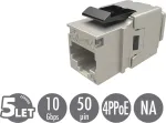 Solarix CAT6A STP SXKJ-10G-STP-BK-NA quick-cut keystone Component Level and 4PPoE certification