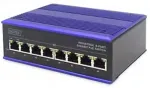 Digitus Switch Ind. 8-Port Gigabit 30W PoE Unmanaged blau