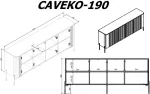 Cama MEBLE Cama VERA chest of drawers 190x40x80 matt white