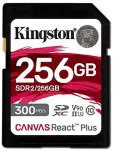 M&auml;lukaart Kingston Technology 256GB Canvas React Plus SDXC UHS-II 300R/260W U3 V90 for Full HD/4K/8K