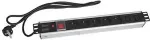 OEM 19" power panel OC 5x230V+2xIEC 2m PPO SW Black
