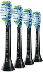 PHILIPS C3 Premium Plaque Defence HX9044/33 4x Black sonic toothbrush heads