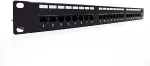 Digitus Patch panel 19 "24 ports, CAT6, S / FTP, 1U, cable support, black (complete)