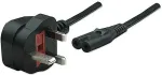 Manhattan - Stromkabel - BS 1363 bis IEC 60320 C7 - Wechselstrom 300/500 V - 13 A - 1.8 m - geformt