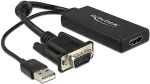 DeLOCK VGA zu HDMI Adapter mit Audio schwarz