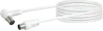 SCHWAIGER Antennenkabel 75 dB mit Winkel 3 m Wei&szlig;