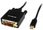 StarTech.com Mini HDMI auf DVI Kabel - St/St - Videokabel - HDMI / DVI - 30 AWG - Mini-HDMI, 19-polig (M) - DVI-D (M) - 2,0m - abgeschirmt - Schwarz (HDCDVIMM2M)
