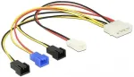 DELOCK Stromkabel Molex 4Pin -> 4x 2Pin L&uuml;fter St/St 0.20m