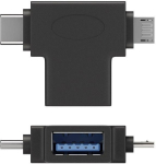 PREMIUMCORD Adapter USB-A to USB-C + micro USB-B