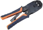DATACOM Connection tool PROFI 4P+6P+8P ratchet-handle OR/BL