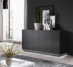 Cama MEBLE Cama sideboard 2D REJA graphite grey gloss/graphite grey gloss