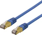 DELTACO S / FTP Cat6a patch kaabel, delta cert, LSZH, 1,5m, sinine