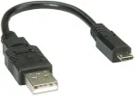 ROLINE USB 2.0 Cable, USB Type A M - Micro USB B M 0.15 m