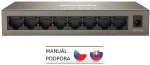 Tenda TEG1008M 8-port Gigabit Switch, 8x 10/100/1000 Mb/s, Fanless, MAC 4K, AC/DC power supply, also wall-mounted