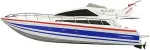 Amewi Amewi HL Jaht Atlantic L 73cm, MHz, 23 km/White/Blue/Red
