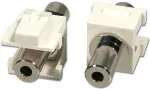 Lindy Modular AV Face Plate System Snap-in Keystone module - Modulare Eingabe - Mini-Phone Stereo 3,5 mm (Packung mit 2) (60528)