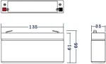 GREEN CELL AGM VRLA 6V 3.4Ah maintenance-free battery for the alarm system, cash register, toys