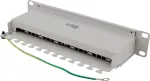 DELTACO 10 "plaaster, 12xRJ45, Cat6a, STP, 10Gbps, metall, hall