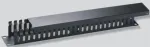 OEM Mounting panel 19"1U metal Rail Through black 45mm depth