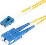 Startech .COM 2m OS2 LWL Patchkabel LC zu SC UPC Singlemode Duplex 9/125um 10G Kabel LSZH Glasfaserkabel LC auf SC