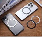 Tech-Protect Kleebitav MagSafe magnetring, komplektis 2tk, must ja h&otilde;bedane,